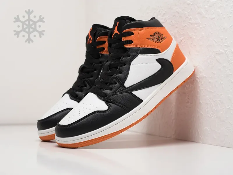 Зимние Кроссовки Nike Air Jordan 1 Mid x Travis Scott - 30970