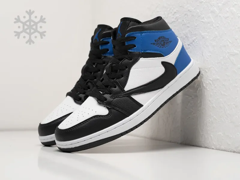 Зимние Кроссовки Nike Air Jordan 1 Mid x Travis Scott - 30968