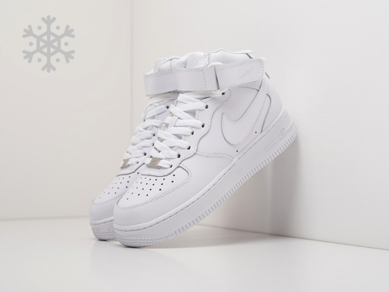 Зимние Кроссовки Nike Air Force 1 Mid - цвет Белый