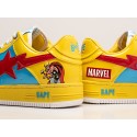 Кроссовки Marvel x BAPE Sta Force 1 low - цвет Желтый