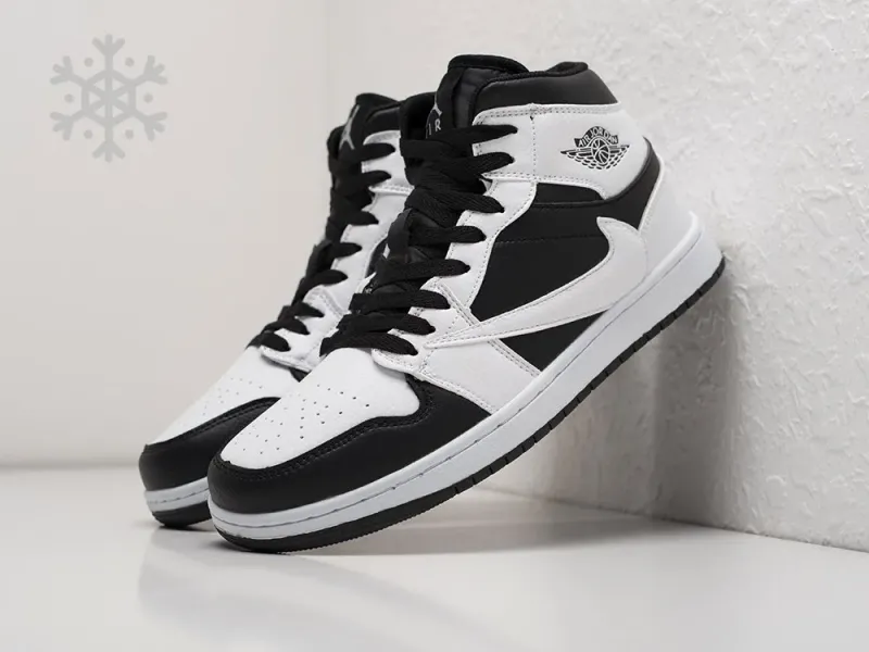 Зимние Кроссовки Nike Air Jordan 1 Mid x Travis Scott - 30967